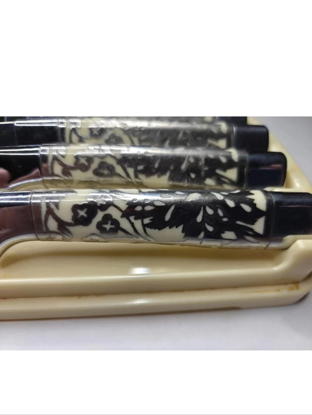Vtg Bridell Carvel Hall Steak Knives Original Plastic Presentation Case Set of 4
